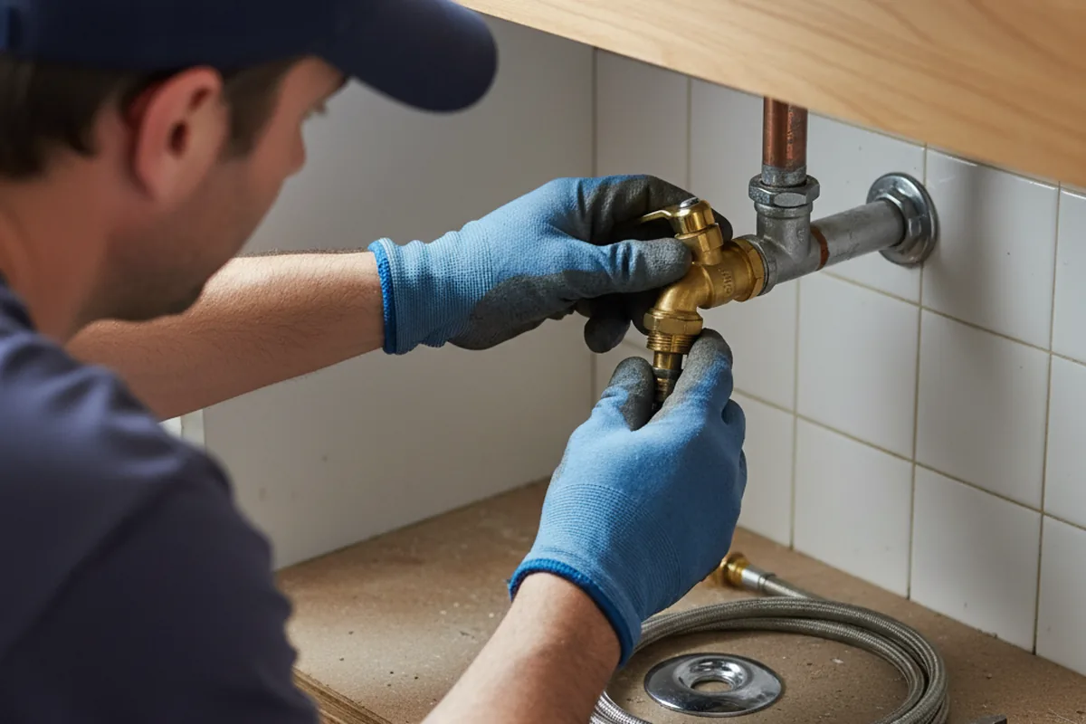 Shutoff valve and fitting work during Emergency Plumbing in New Holland